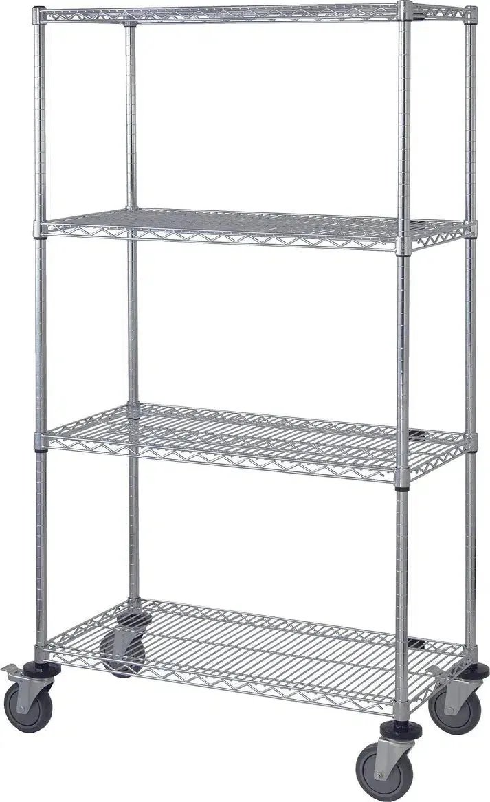 12" x 48" Stainless Shelving on Wheels