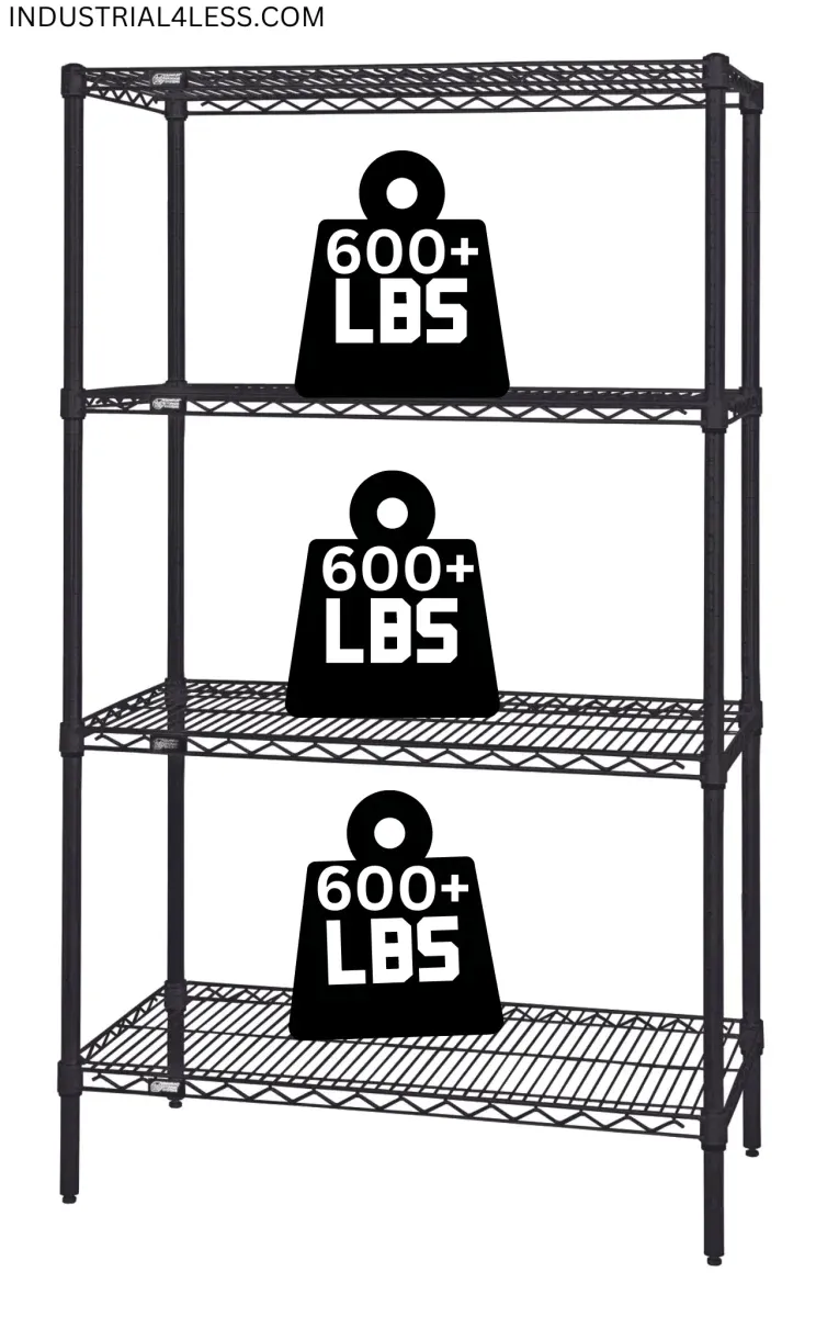 1436B | 14" x 36" Black Epoxy Shelving Unit