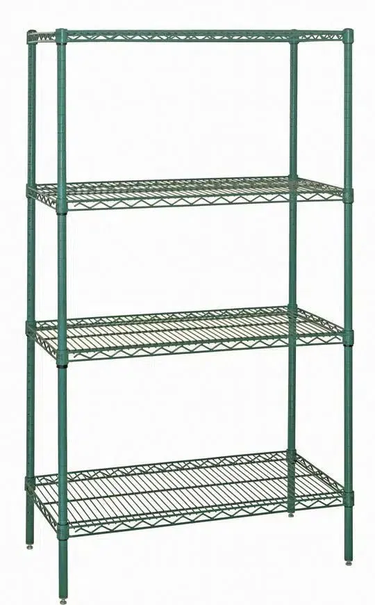 1436G | 14" x 36" Green Epoxy Shelving Unit