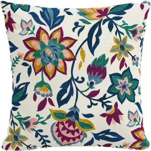 18" Outdoor Floral Jewel Pillow