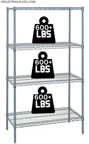 2424GY | 24" x 24" Gray Epoxy Shelving Unit