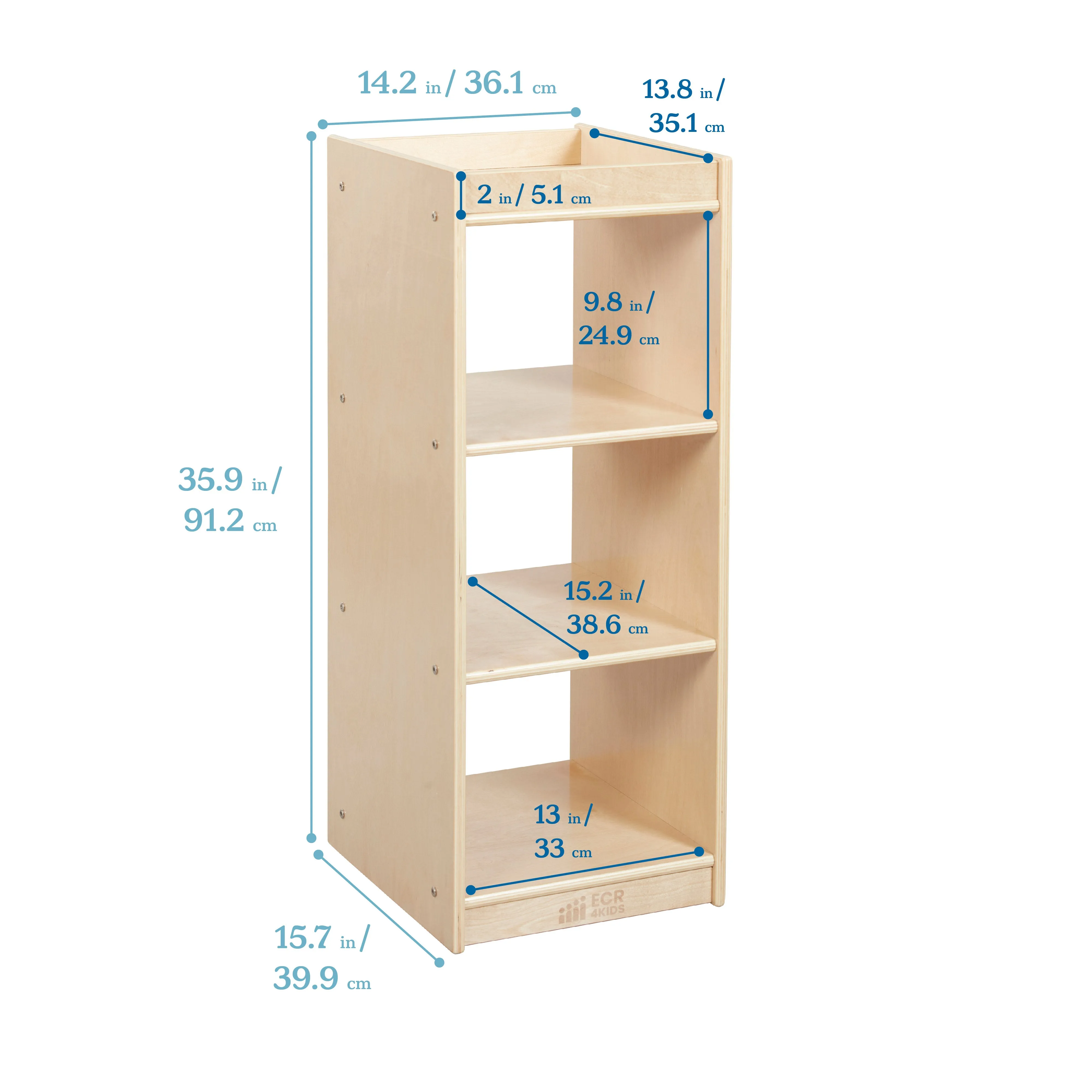 3-Cube Vertical Storage Cabinet, Display Shelf