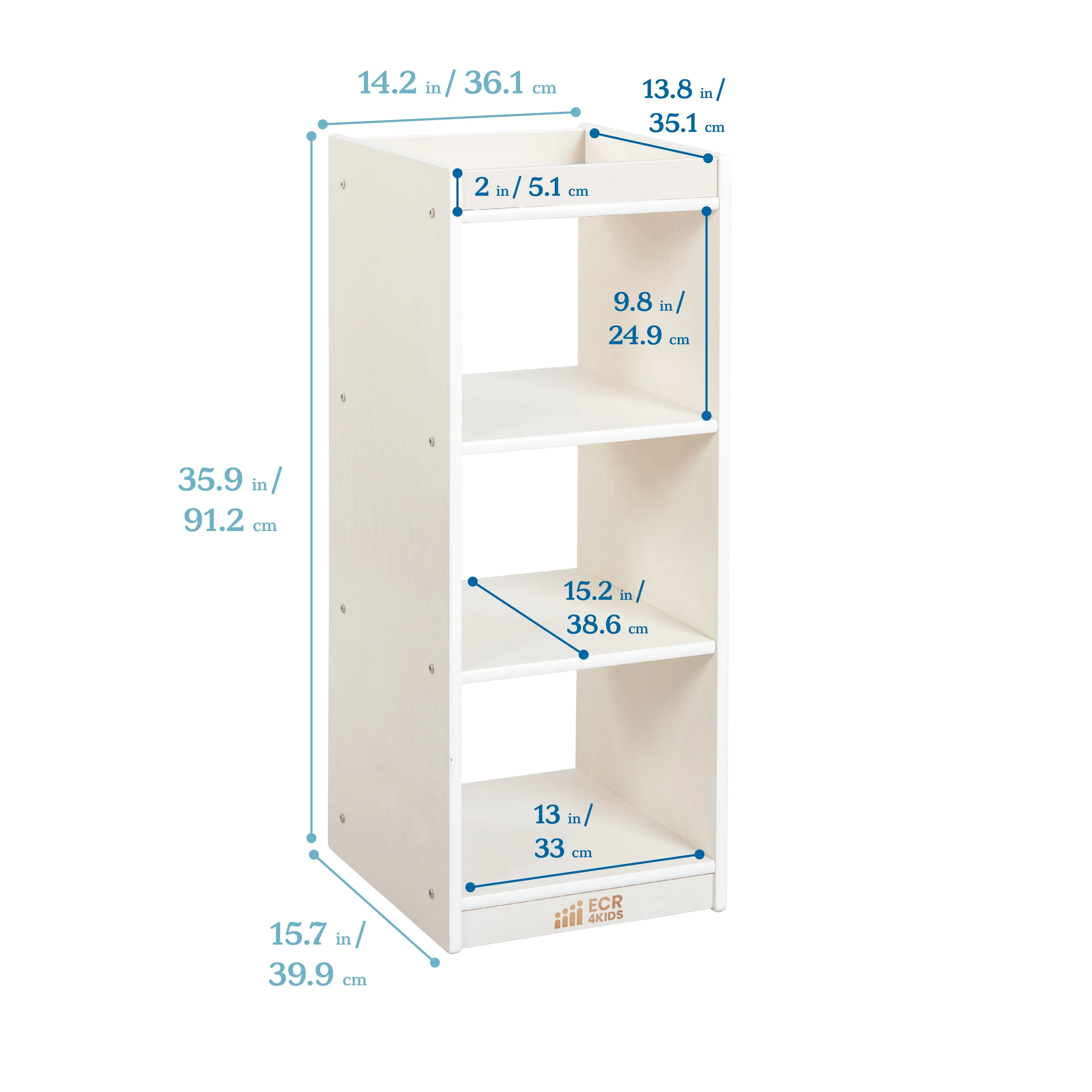 3-Cube Vertical Storage Cabinet, Display Shelf