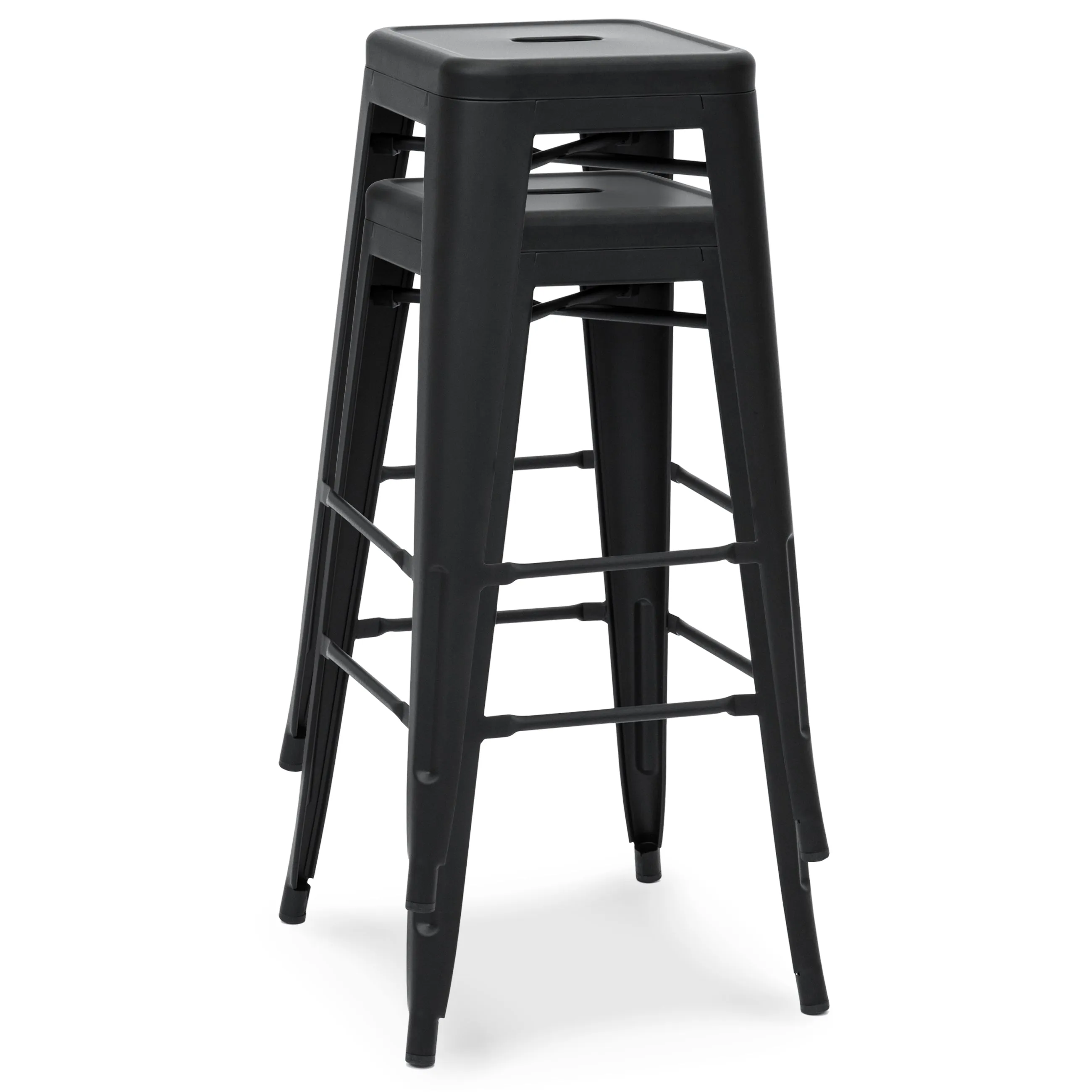 30in Set of 2 Industrial Metal Bar Stools