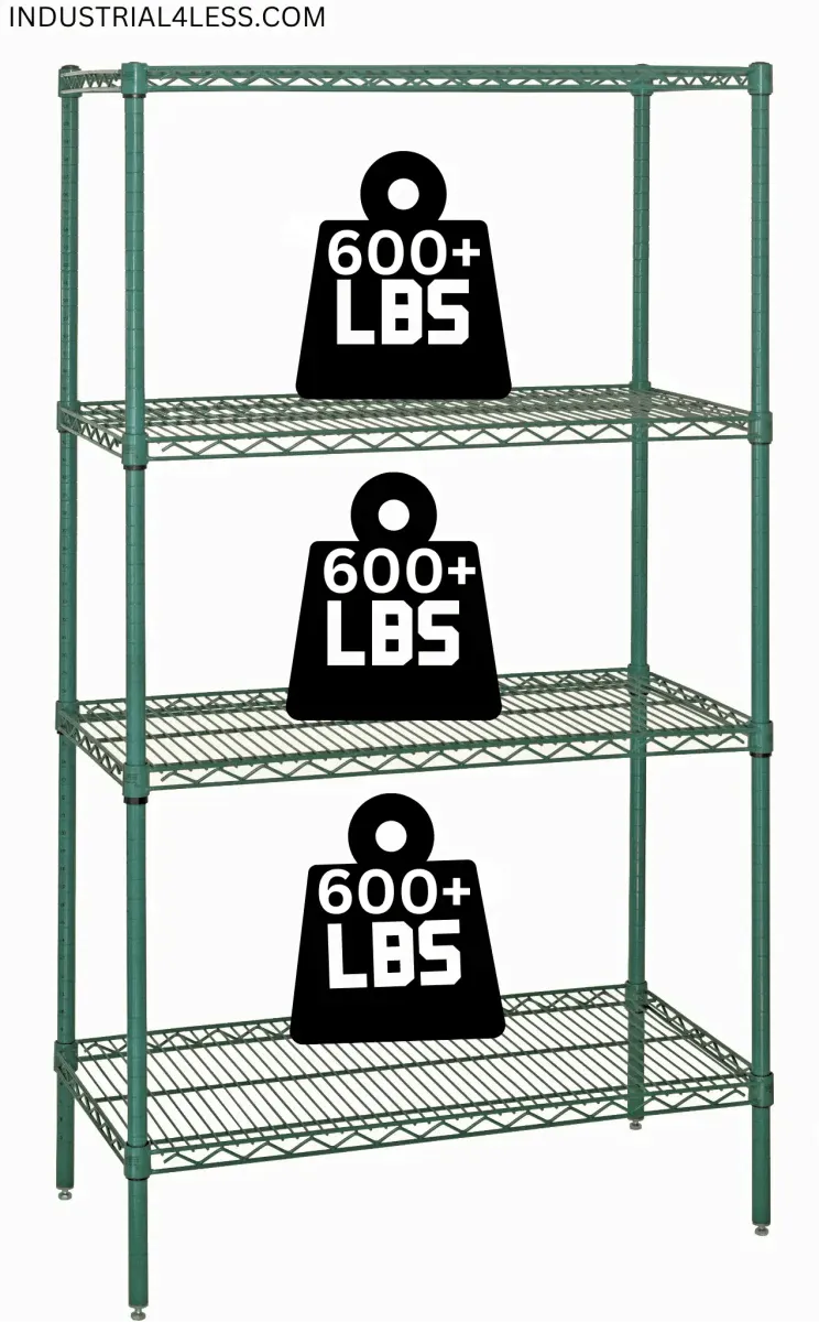 3636G | 36" x 36" Green Epoxy Shelving Unit