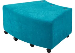 Aalto - Convex Ottoman Base - Teal - 100x60x43cm