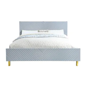 ACME Gaines Eastern King Bed, Gray High Gloss Finish BD01039EK