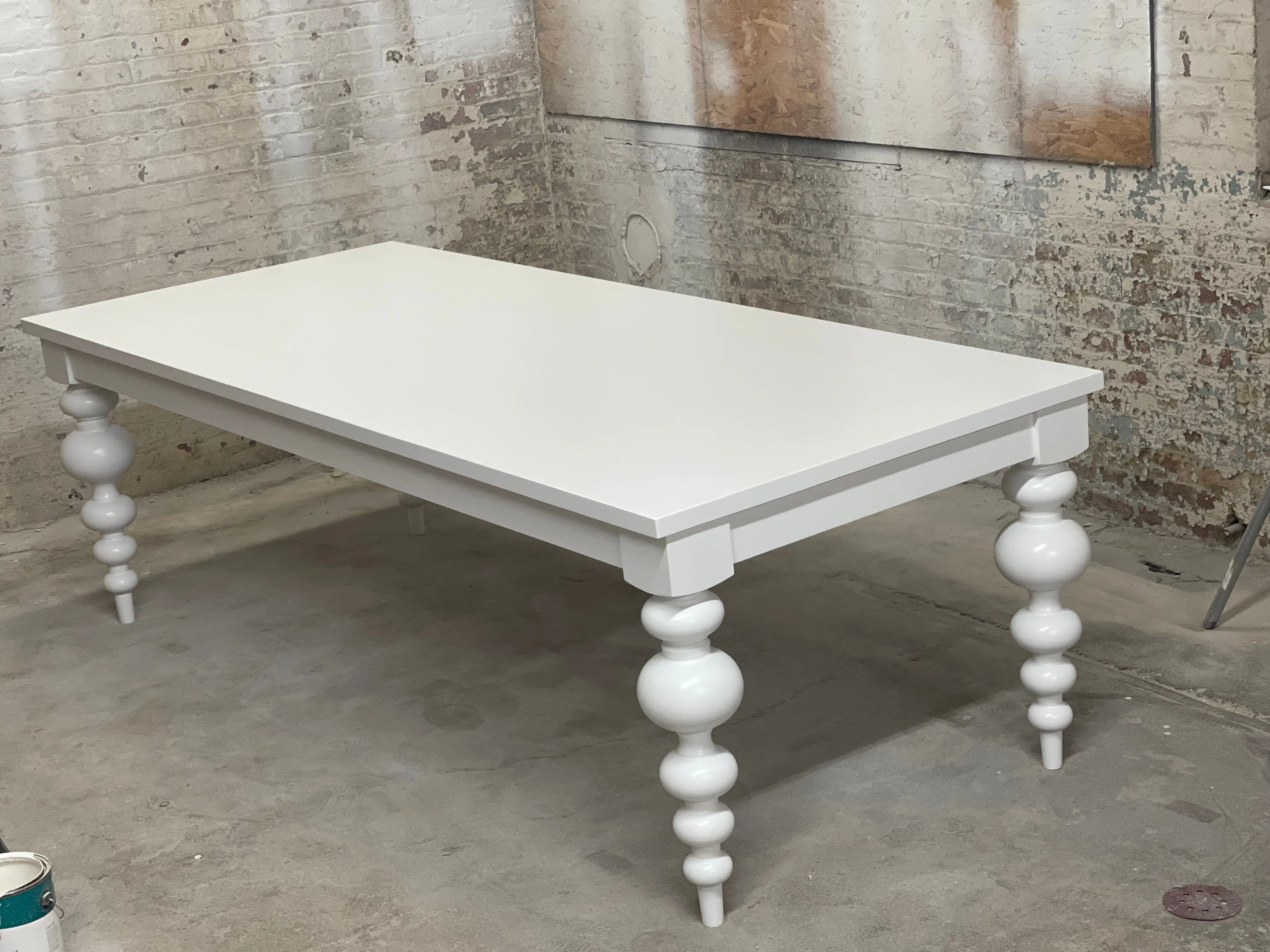 Alice Turned Leg Dining Table - White