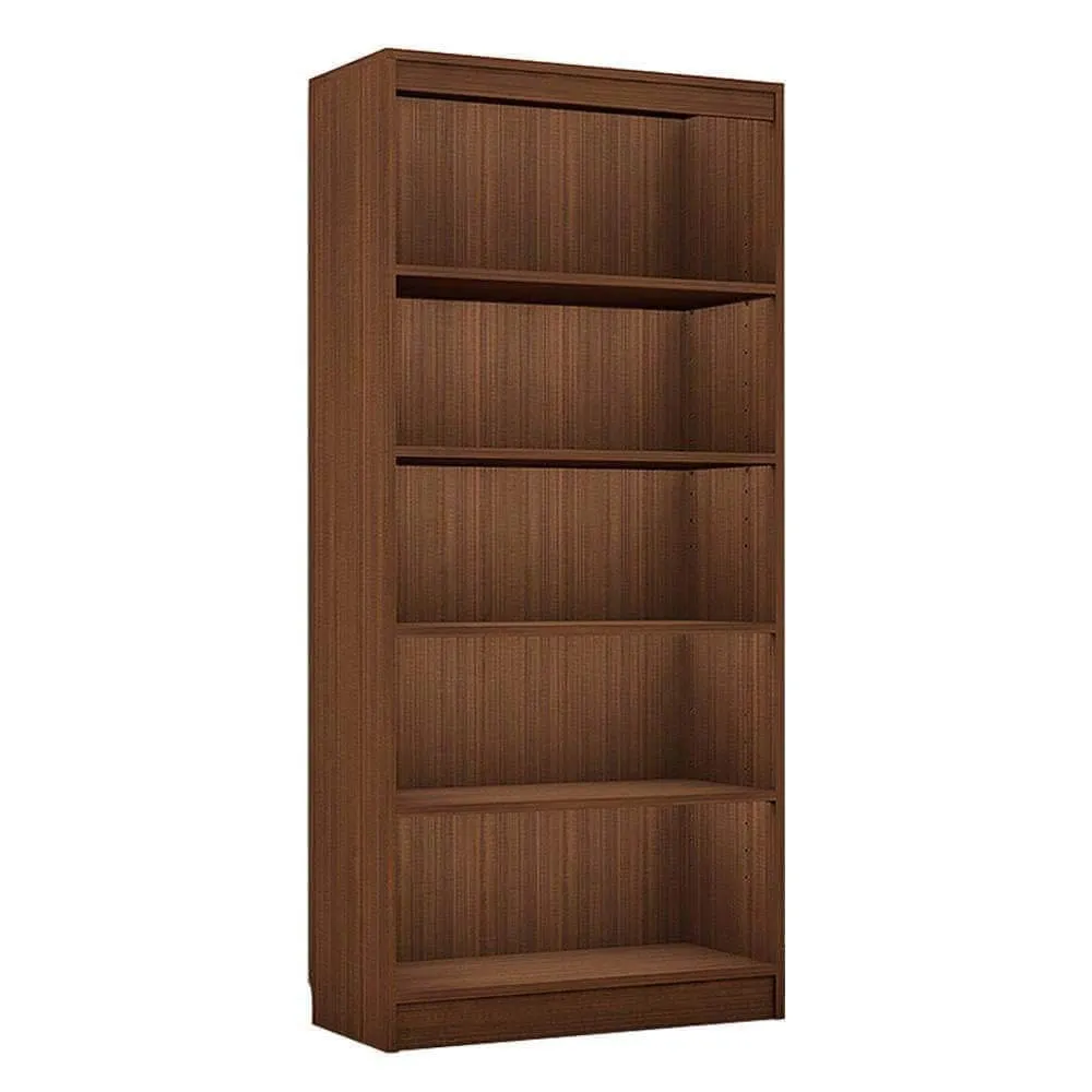 Alpha Bookshelf Storage Cabinet 5 shelfs, 67" high, Acacia Walnut