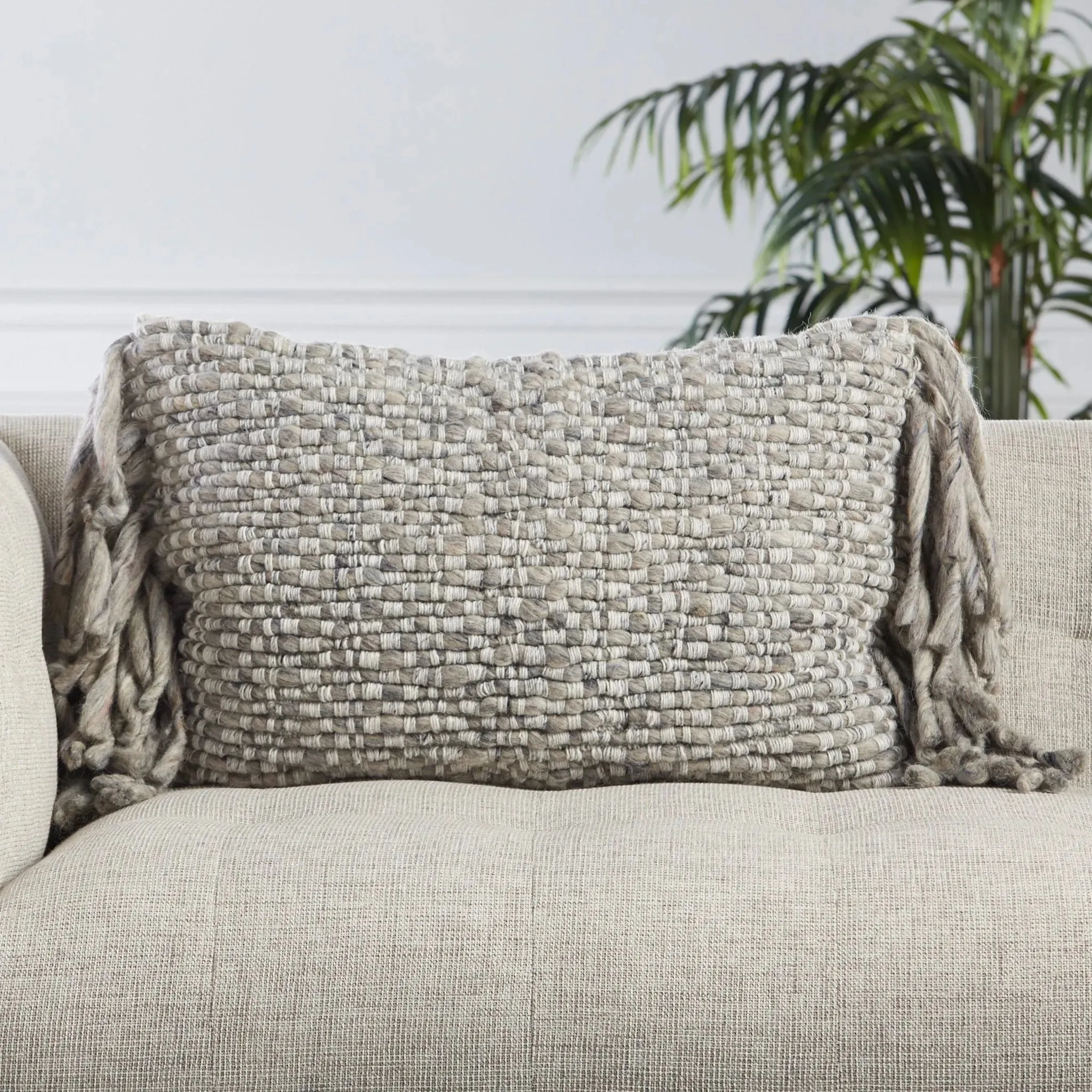 Angora AGO08 Light Grey/Ivory Pillow