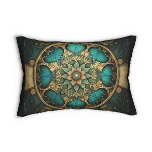 Art Nouveau Mandala Spun Polyester Lumbar Pillow