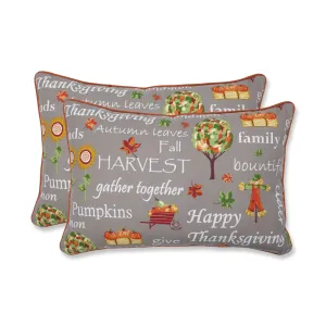 Autumn Harvest Haystack Over-sized Rectangular Throw Pillow (Set of 2)