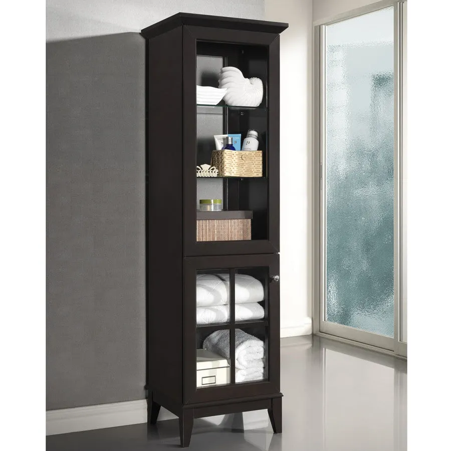 Baxton Studio Nelson Dark Brown Modern Storage Tower