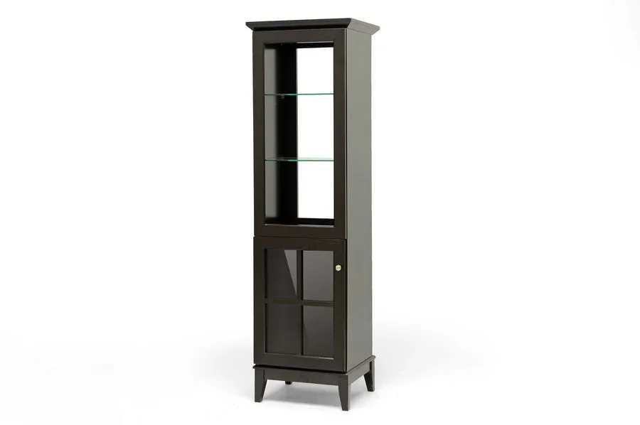 Baxton Studio Nelson Dark Brown Modern Storage Tower