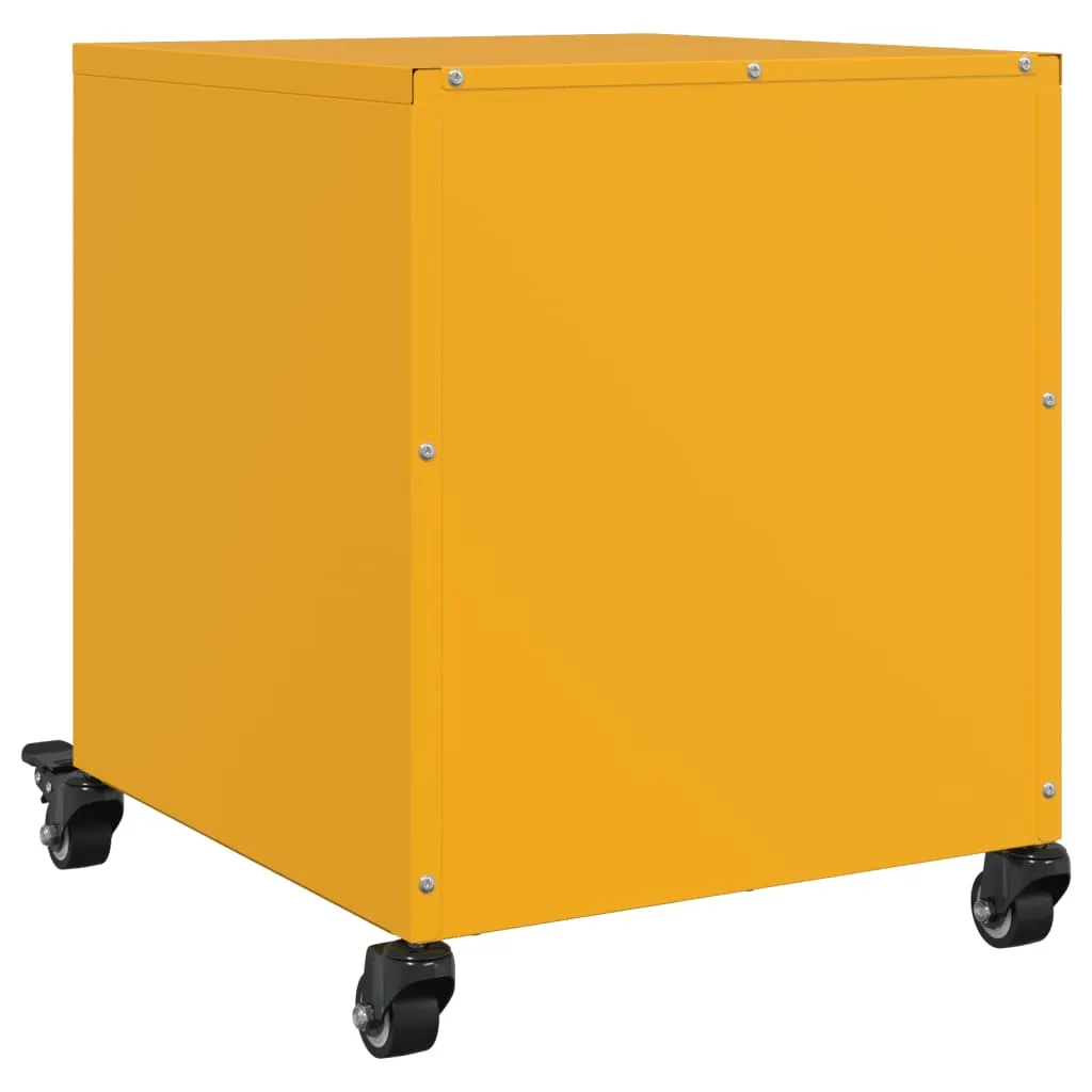 Bedside Cabinets 2 pcs Mustard Yellow 36x39x43.5 cm Steel