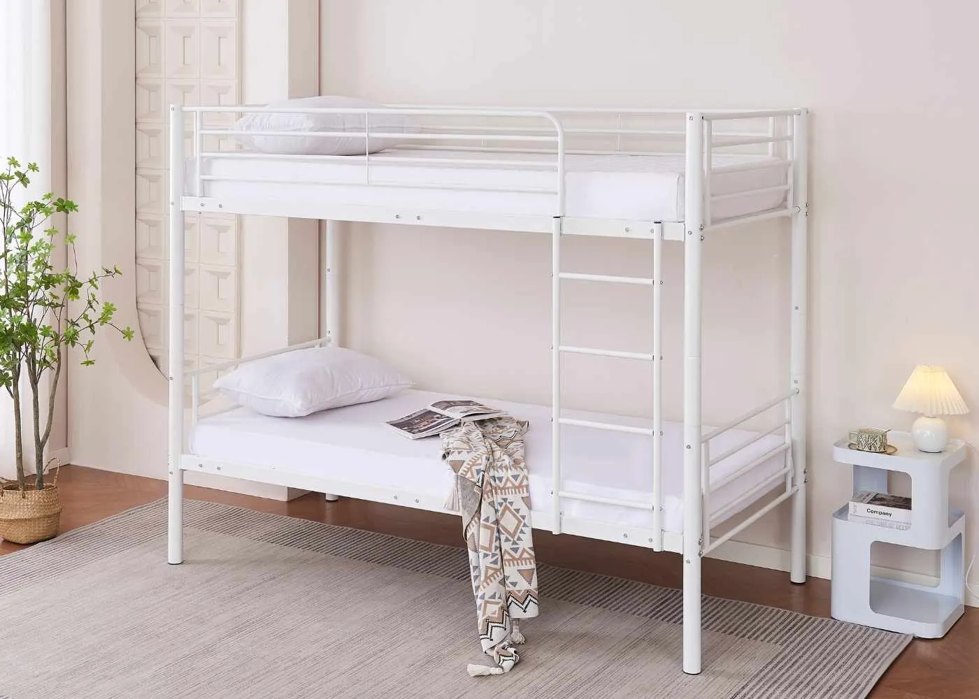 Bircham Bunk (White) with Mattresses Bundle