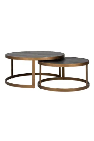 Black Oak Nested Coffee Tables (2) | OROA Blackbone