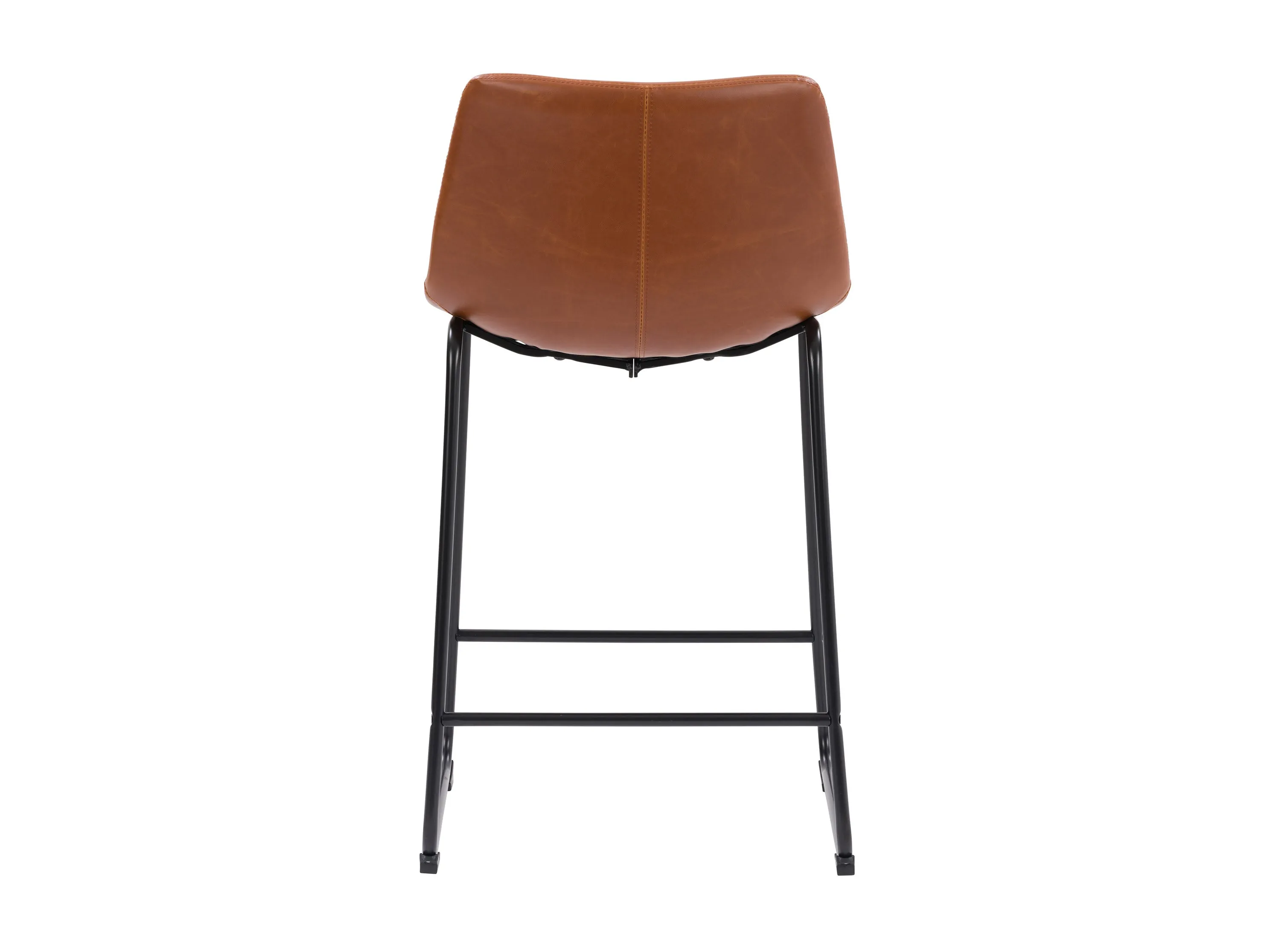 Brown Metal Bar Stools, Set of 2