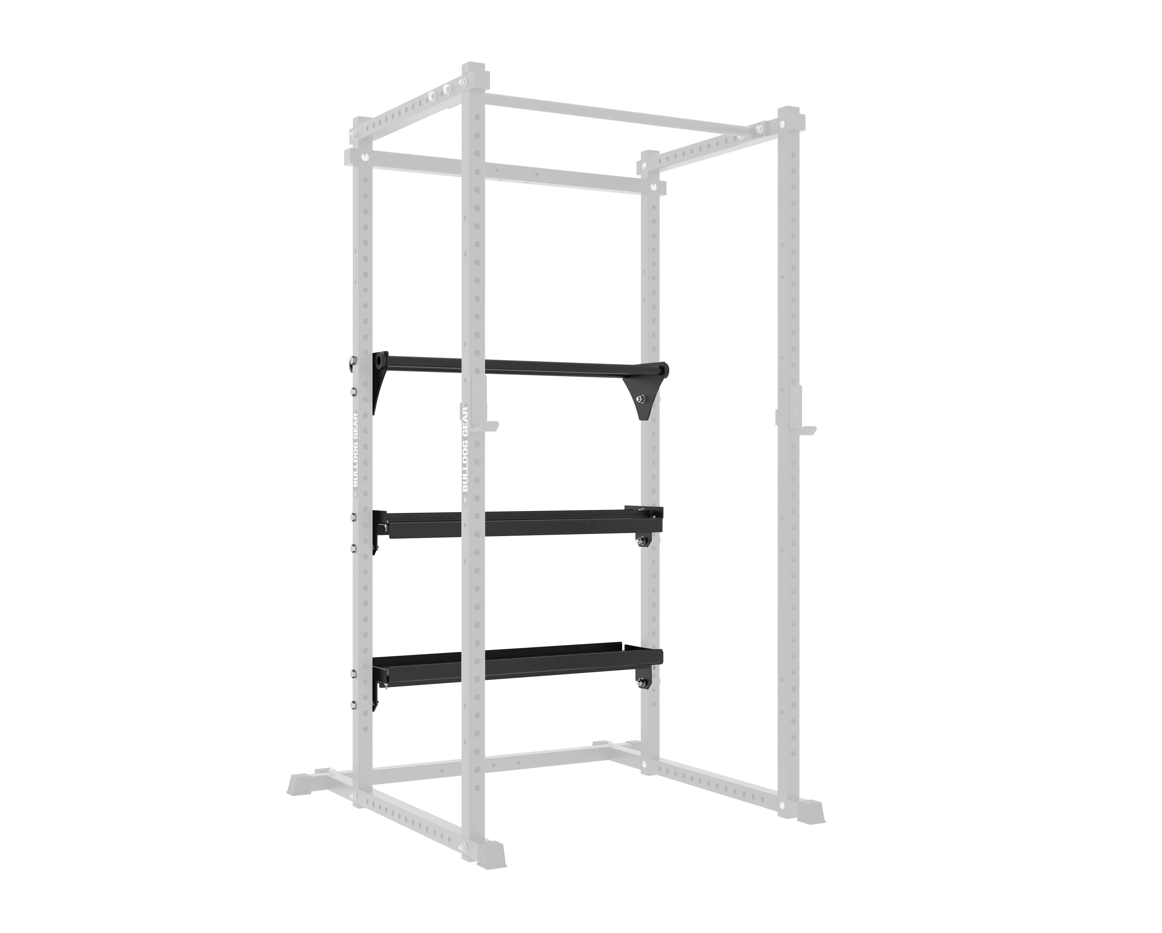 Bulldog Gear - Integrated Power Rack Storage Kettlebell Shelf