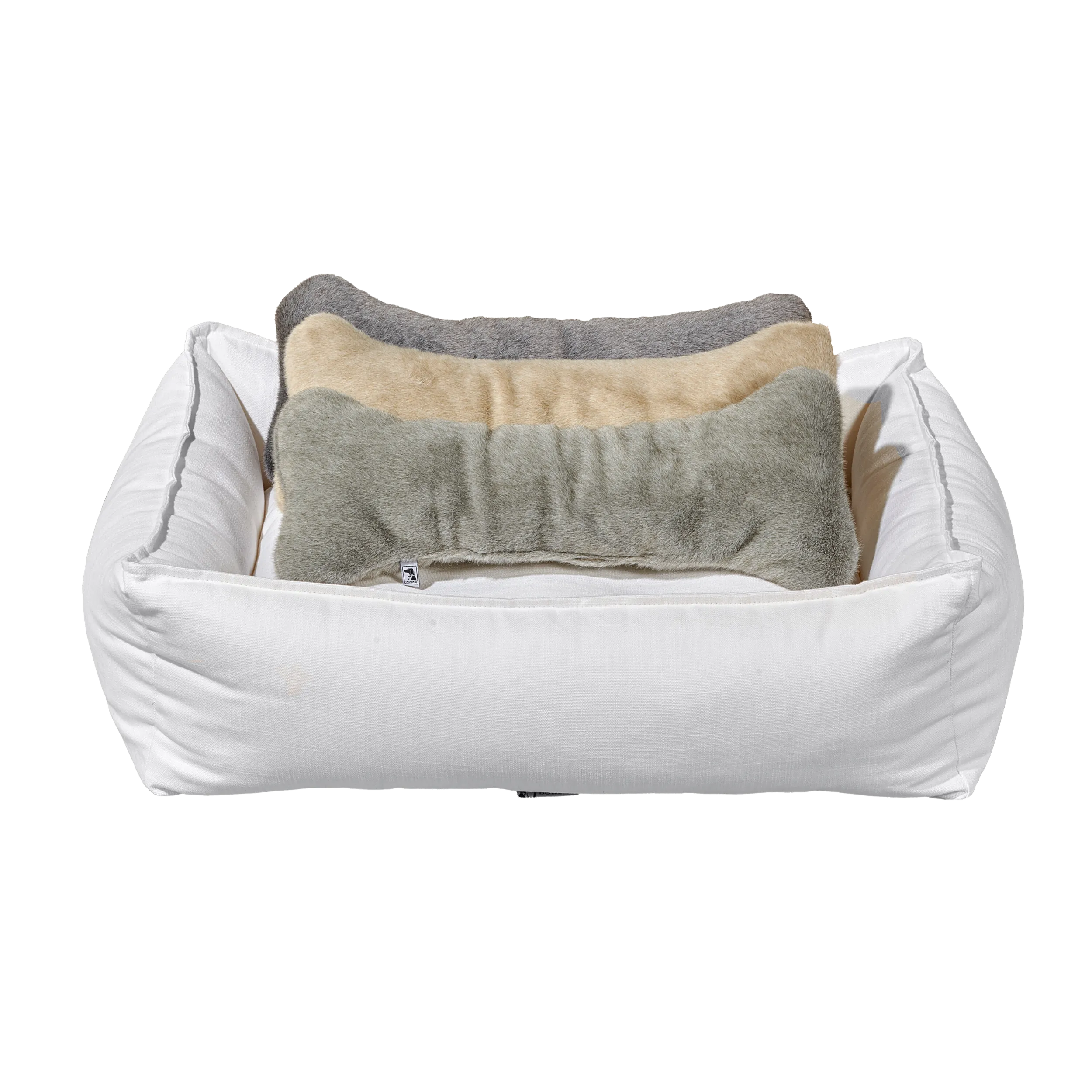 Bumper Bone Pillow | Otter Faux Fur