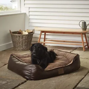 Bunty Tuscan Faux Leather Dog Bed