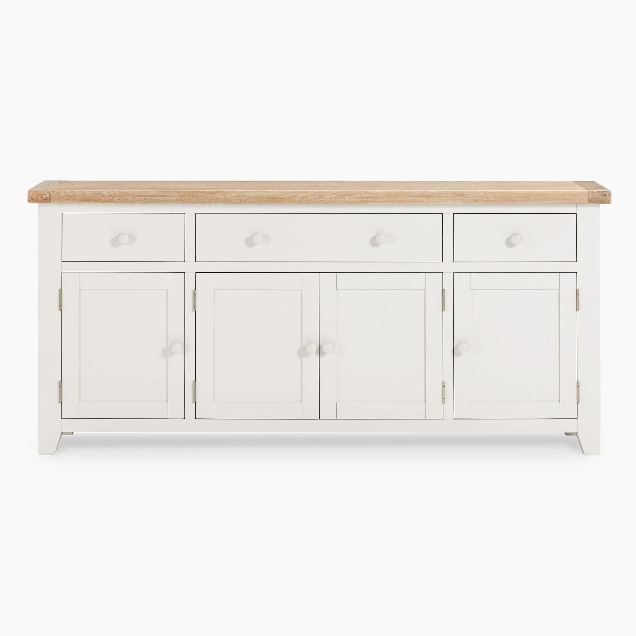 Burford Large 4 Door 3 Drawers Sideboard in Warm White