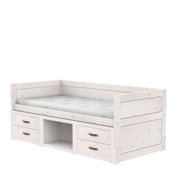 Cabin bed with drawers and storage