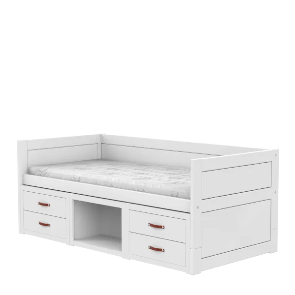 Cabin bed with drawers and storage