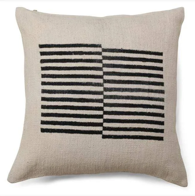 Celestial Black Stripe Pillow