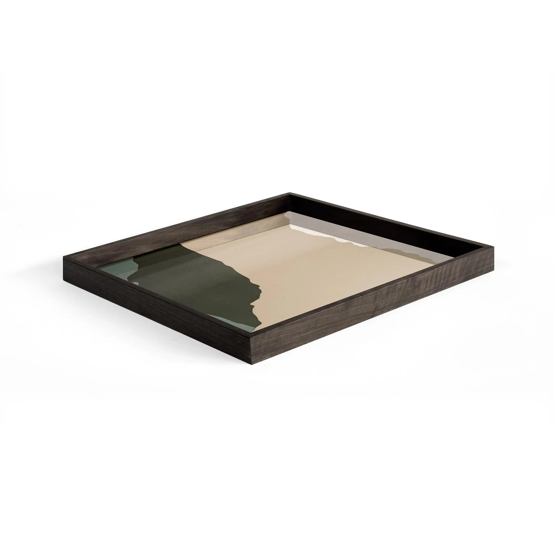 Cream Wabi Sabi Large Square Glass Tray