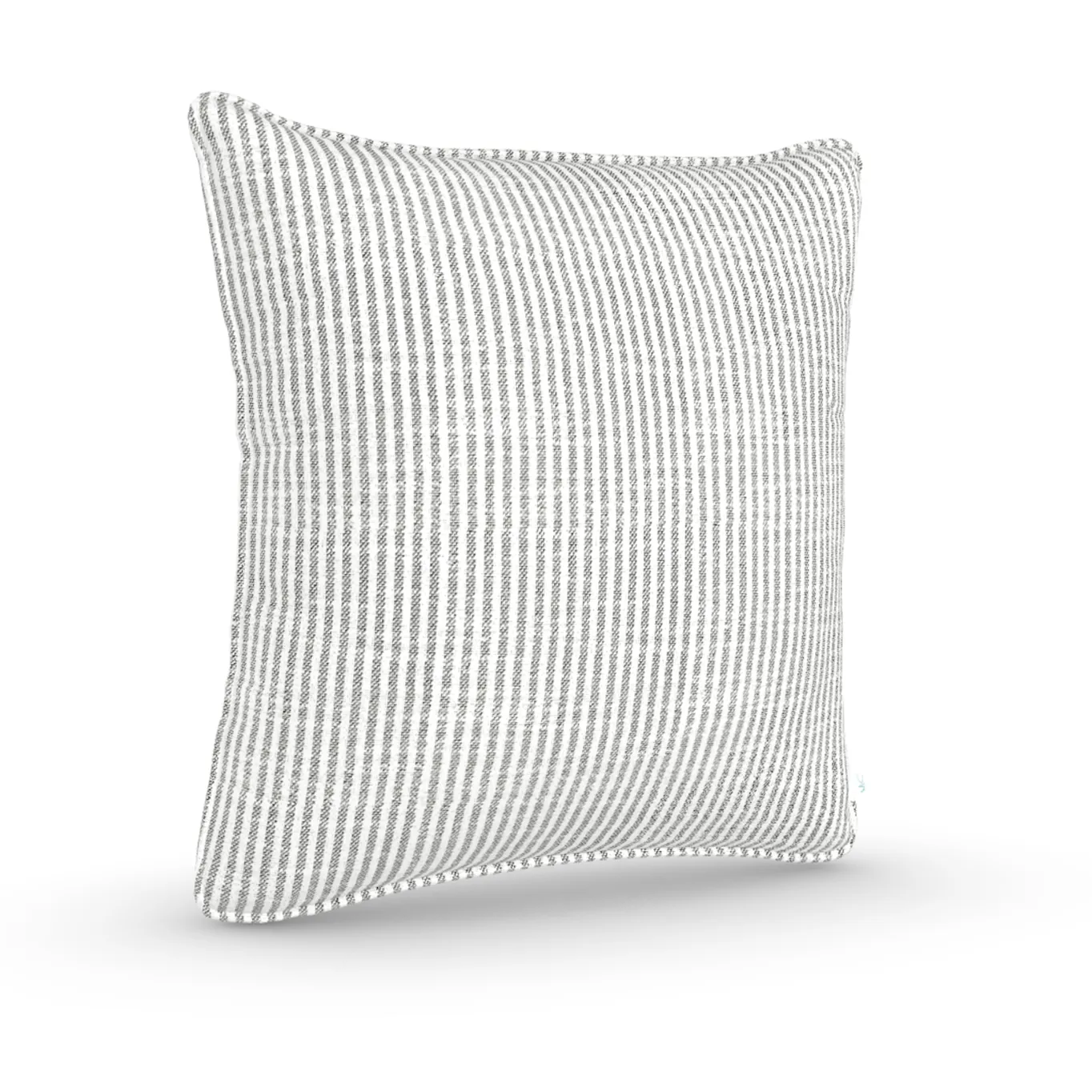 Decorative Throw Pillow in Oxford Stripe: Oyster