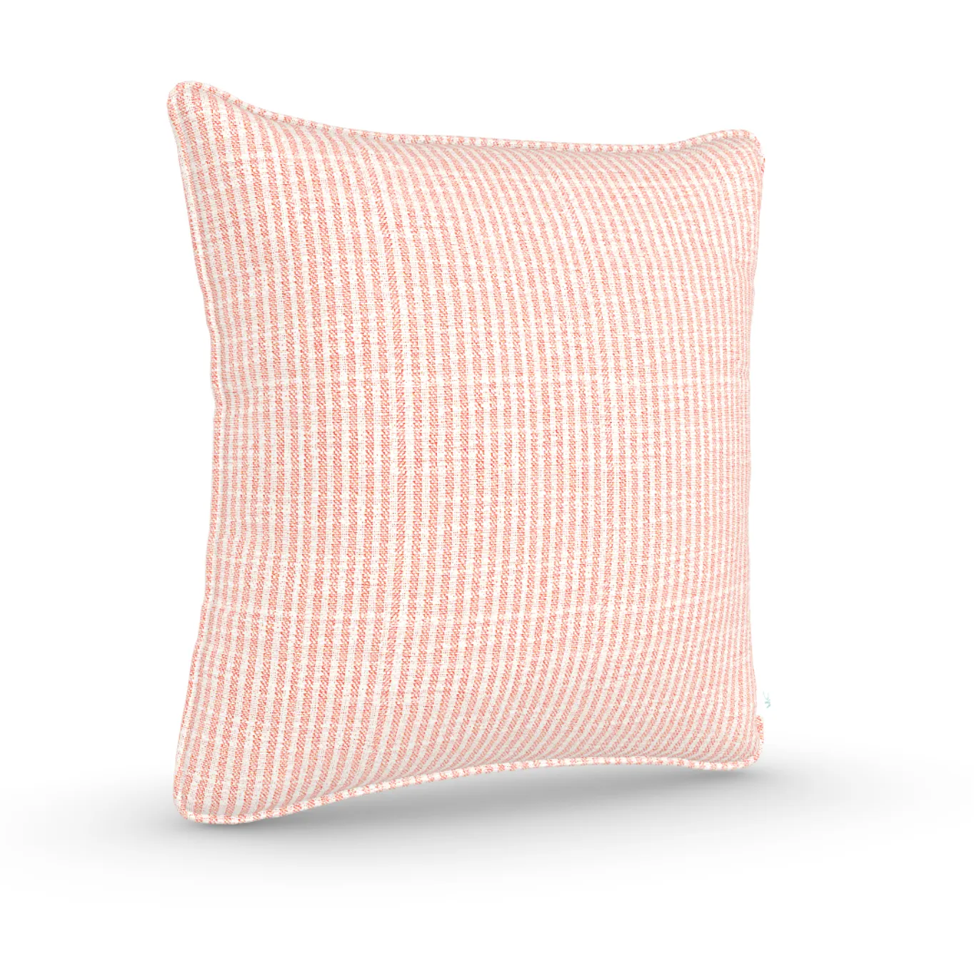 Decorative Throw Pillow in Oxford Stripe: Zinnia