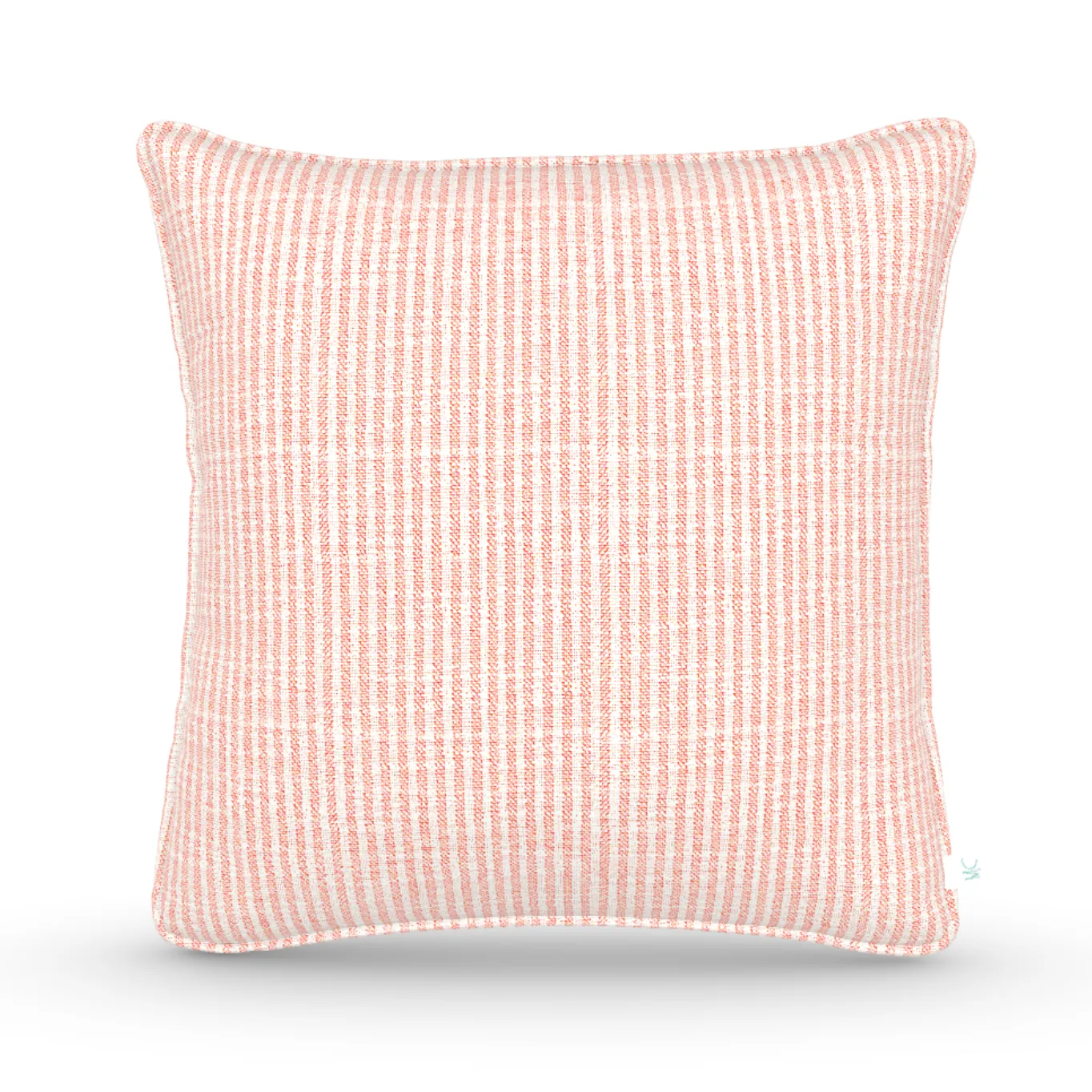 Decorative Throw Pillow in Oxford Stripe: Zinnia