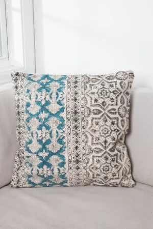 Dhurrie Woven Block Print Pillow