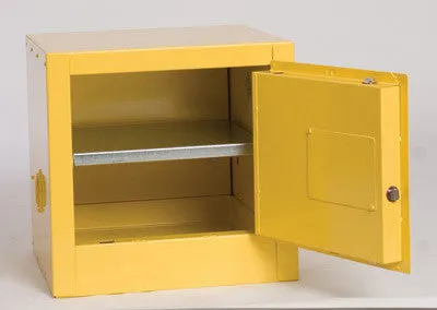 Eagle 4 Gallon Yellow One Shelf With One Door Self-Closing Flammable Safety Storage Cabinet