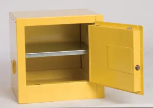 Eagle 4 Gallon Yellow One Shelf With One Door Self-Closing Flammable Safety Storage Cabinet