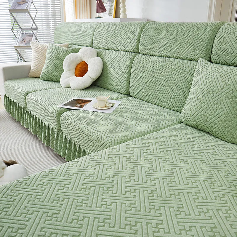 Elegant Solid Colors Sofa Cushion Covers for Sectional Sofas