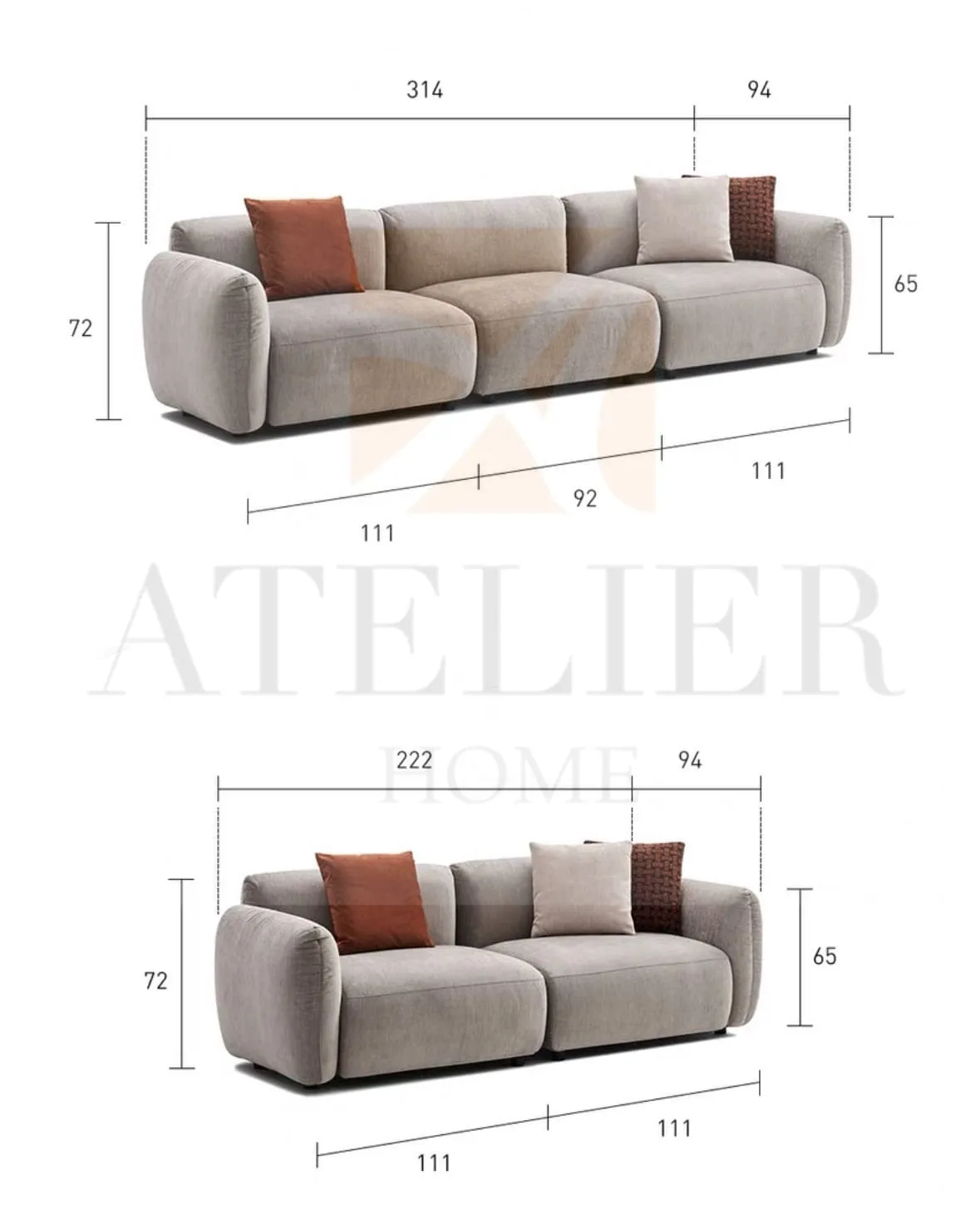 Elise Scratch Resistant Sectional Sofa