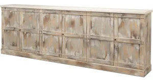 Extra Long Gray Oak Chic Buffet