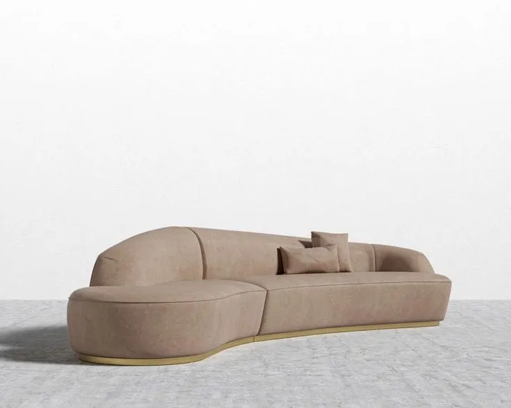 Finn Scratch Resistant Sectional Curve Sofa