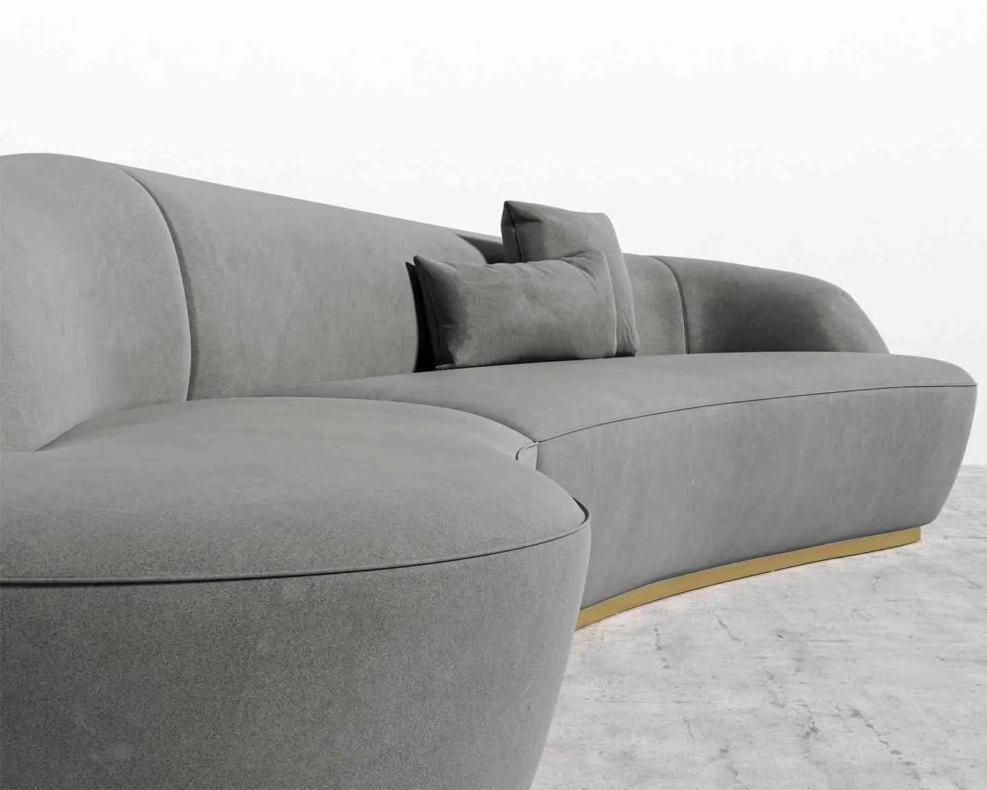 Finn Scratch Resistant Sectional Curve Sofa