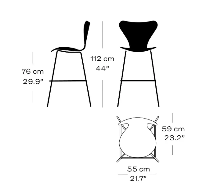 Fritz Hansen Series 7™ Bar Stool