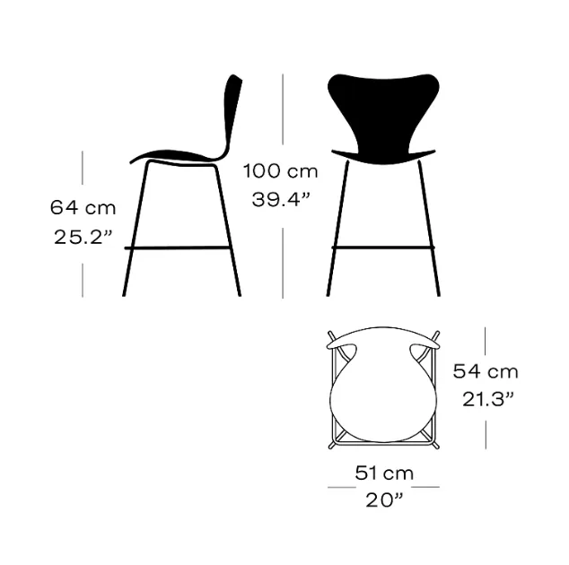 Fritz Hansen Series 7™ Counter Stool