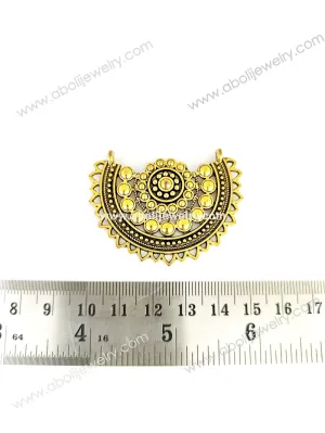 Golden pendant half circle connector GP11