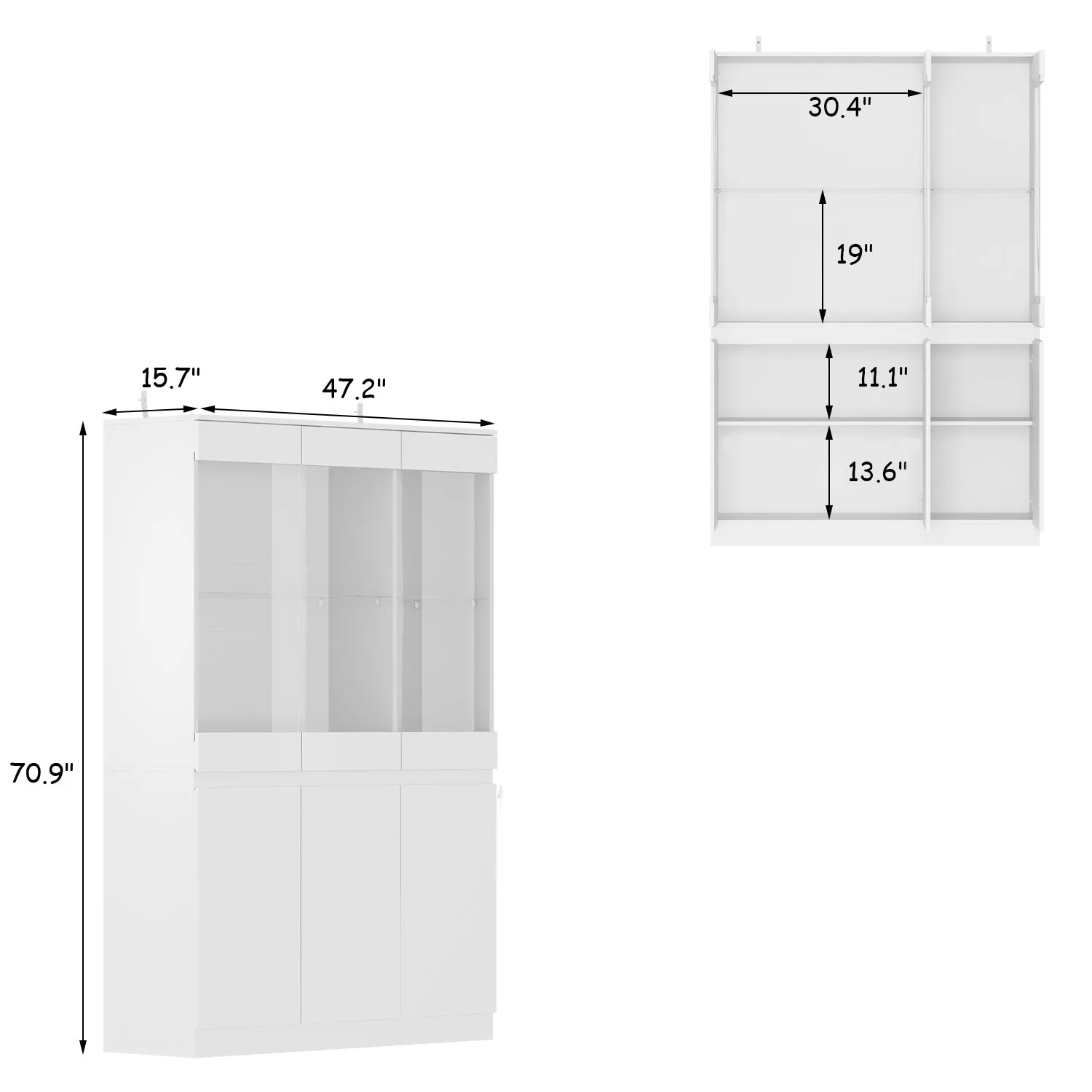 Graceful Display Cabinet With Strong Storage