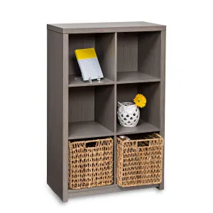 Gray Laminate 6-Cube Organizer