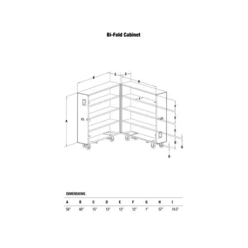 Greenlee 5860 Bi-fold Storage Cabinet - Reconditioned