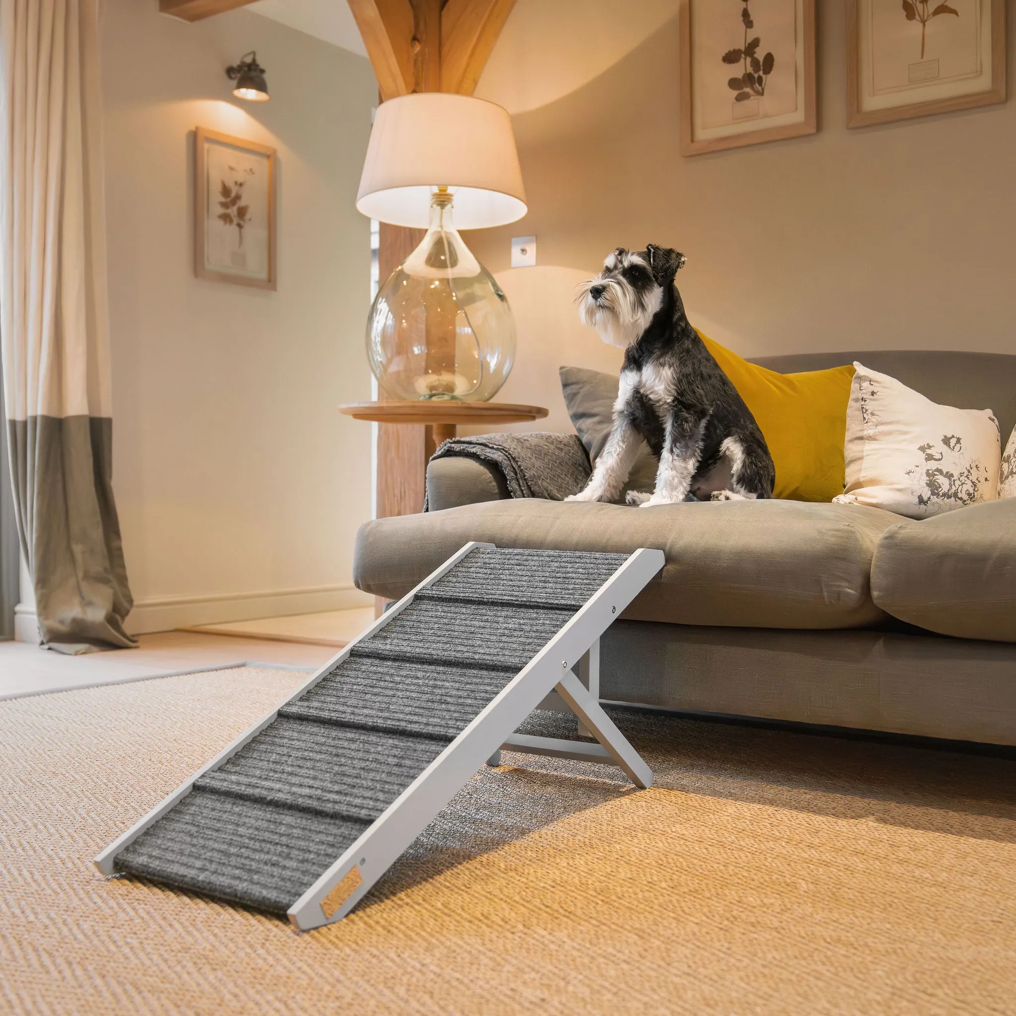 Grey Wooden Pet Ramp by Lords & Labradors