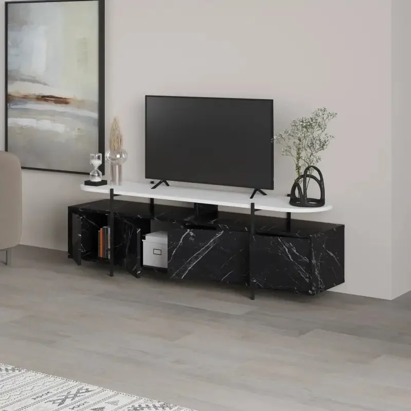 Hanley Modern TV Stand Multimedia Centre TV Unit With Storage Cabinet 160cm