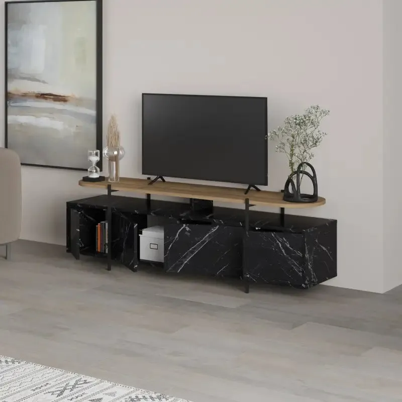 Hanley Modern TV Stand Multimedia Centre TV Unit With Storage Cabinet 160cm